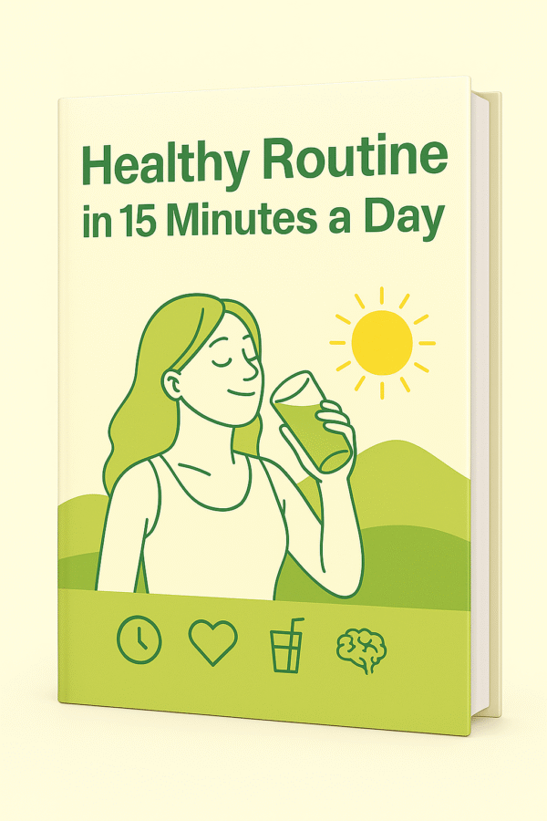 Healthy routine in 15 minutes a day- free mini ebook